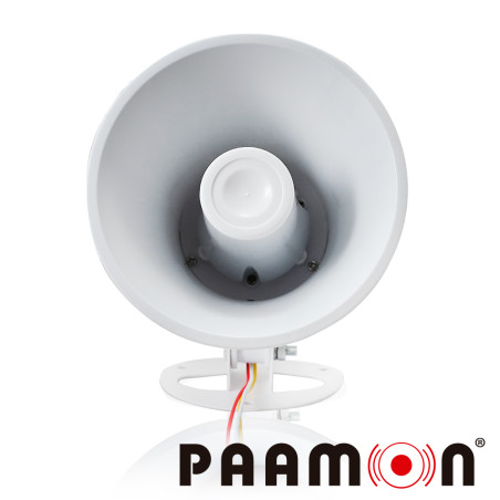 Sirena alámbrica Doble tono 15W Uso interior y exterior PAAMON PAM-SRE15W