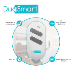 Llavero inalámbrico RF inalámbrico RF 433.92 MHz Alerta SOS DUOSMART CRM1