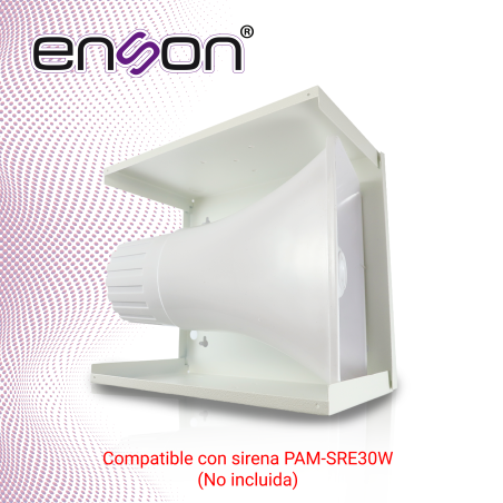 Gabinete para sirena Compatible con bocina 30 W Aplicación Exterior Material Acero calibre 26 ENSON LINCE11