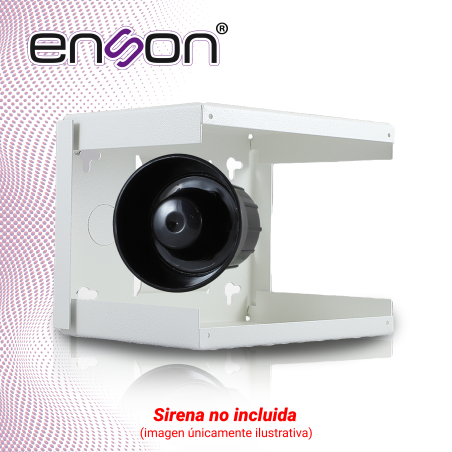 Gabinete metálico para sirena para sirena de 15W empotrado en pared compatible con tamper TMP01 ENSON LINCE7