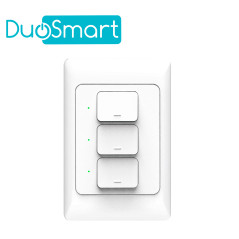 SWITCH APAGADOR WIFI 2.4 GHZ DUOSMART A31 / 3 BOTONES-UNIDADES / COMPATIBLE CON ALEXA Y GOOGLE HOME / TEMPORIZADORES / ESCENAS D