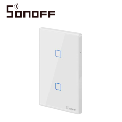 Apagador de pared táctil inalámbrico WiFi touch on/off WiFi 2.4GHz 2 salidas SONOFF T2US2C-TX