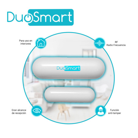 Sensor magnético RF RF 433.92 MHz uso interior tamper DUOSMART CDS1