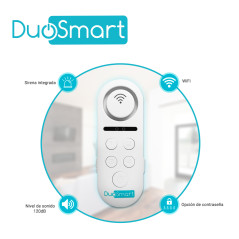 Sensor magnético WiFi con sirena WiFi 2.4 GHz sirena integrada 2 modos de armado DUOSMART C60