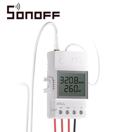 Medidor de energía con transformador de corriente CT mide hasta 100 AMP medición sin contacto con CT diseño de SONOFF POWCT