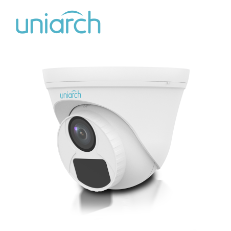 Cámara analógica turret 2MP Lente fijo 2.8mm TVI AHD CVI CVBS UNIARCH BY UNV UAC-T112-F28-X-H