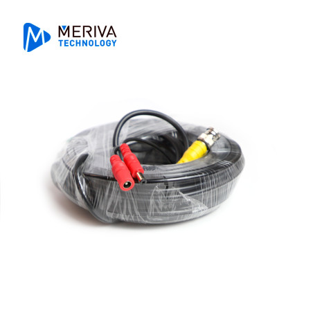 Videovigilancia analógica 20 m Cable siamés Con conectores BNC y DC MERIVA TECHNOLOGY MVA-HDCB20
