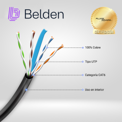 Cable UTP Cat6 Category 6 350 MHz 4 pares BELDEN 2412 010A1000