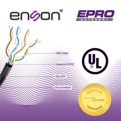 Cable UTP Cat5E Forro PVC CM 4 pares Calibre 24 AWG ENSON EPRO-CAT5E