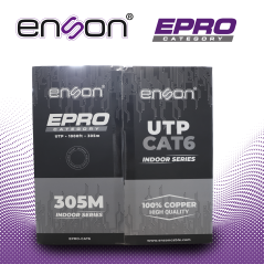 Cable UTP Cat6 UTP Cat6 4 pares Calibre 23 AWG ENSON EPRO-CAT6-GR