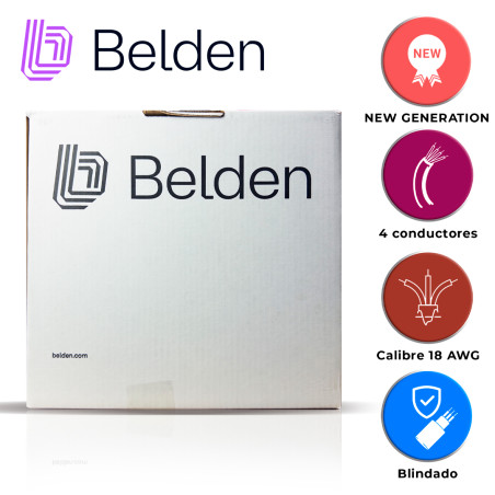 Cable de alarma contra incendios Riser-FPLR 4 conductores 18 AWG BELDEN 5302FL 002U1000