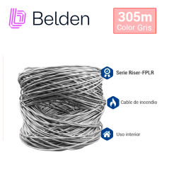 Cable de audio y seguridad Riser CMR 2 conductores 16 AWG Multifilar BELDEN 5200UE 008U1000