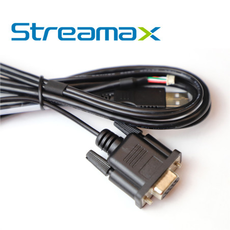 CABLE DE PRUEBA USB - CP5 MERIVA STREAMAX MUSBTC / USB-A MACHO + DB9 HEMBRA, TJC3-7P-P1.25 / 1M / COMPATIBLE CON DVRs MOVILES DE