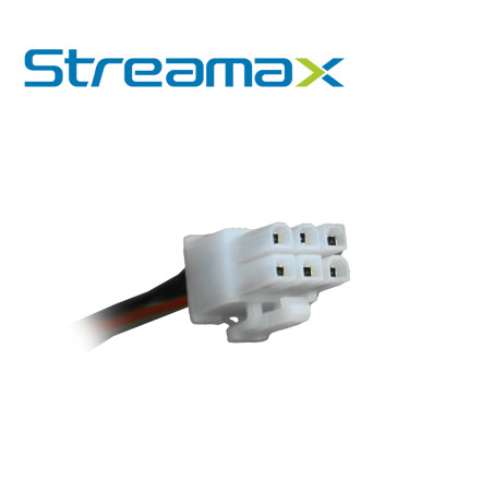 Videovigilancia analógica conector 5557 de 8pin longitud 25 cm 2 salidas de alarma STREAMAX - MERIVA MSC A16MAX