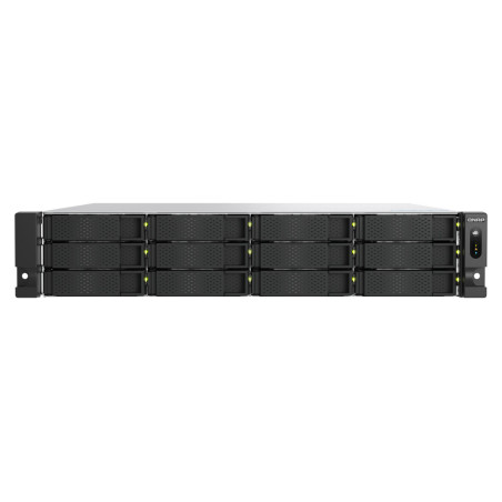 QNAP TS-h1277AXU-RP NAS Bastidor (2U) AMD Ryzen™ 7 32 GB DDR5 0 TB QNAP QTS Aluminio, Negro