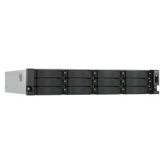 QNAP TS-h1277AXU-RP NAS Bastidor (2U) AMD Ryzen™ 7 32 GB DDR5 0 TB QNAP QTS Aluminio, Negro