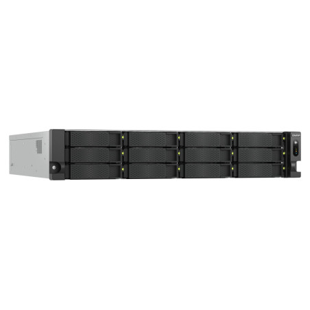 QNAP TS-h1277AXU-RP NAS Bastidor (2U) AMD Ryzen™ 7 32 GB DDR5 0 TB QNAP QTS Aluminio, Negro