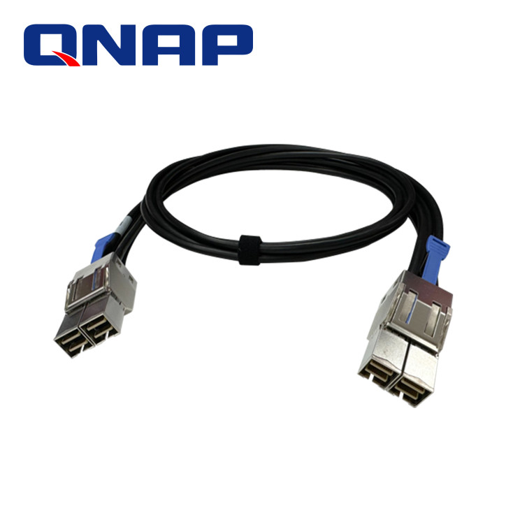 Cable PCIe JBOD Conectores SFF-8644 8x Longitud 1.0 metro Cable blindado QNAP CAB-PCIE10M-8644-8X