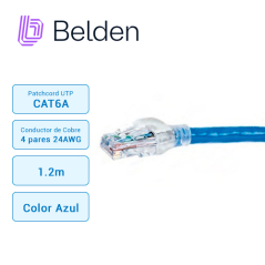 Patch cord UTP categoría 6A UTP Categoría 6A 4 pares 24 AWG BELDEN CA21106004