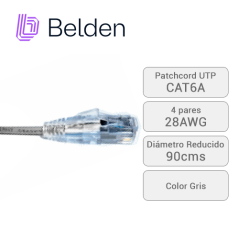 Patch cord UTP UTP CAT6A 4 pares 28 AWG BELDEN CAD1108003