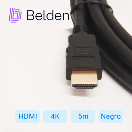 Cable HDMI Alta velocidad 4K UHD @ 30Hz 5 metros BELDEN HDE005MB