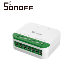 Mini interruptor inalámbrico Matter WiFi 2.4GHz 2 canales independientes SONOFF MINI-2GS