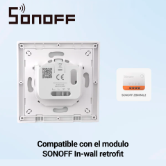 Caja para interruptor de pared de una unidad no requiere neutro ultradelgada instalación tipo clip SONOFF E1GSL
