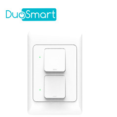 SWITCH APAGADOR WIFI 2.4 GHZ DUOSMART A21 / 2 BOTONES-UNIDADES / COMPATIBLE CON ALEXA Y GOOGLE HOME / TEMPORIZADORES / ESCENAS D