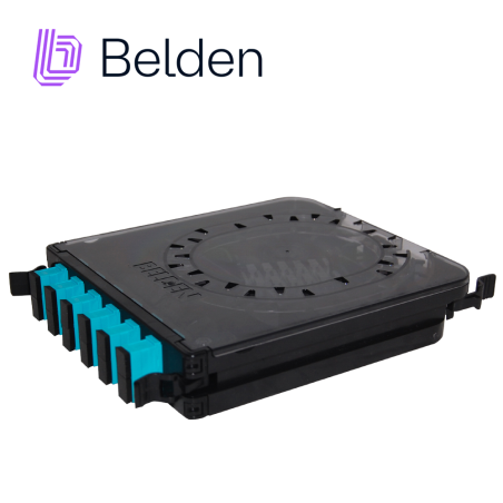 Cassette de fibra óptica 6 puertos SC Duplex OM3 Capacidad 12 fibras BELDEN FC3X06SDFS