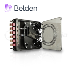 Cassette de empalme fibra óptica OM4 12 puertos LC Duplex BELDEN FC4X12LDFS