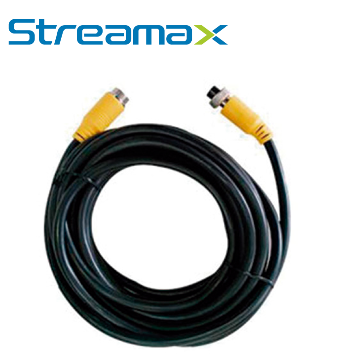 Cable DIN de aviación 4 pines para cámaras AHD Conector DIN de aviación 4 pines Longitud 19 metros STREAMAX - MERIVA MCBL190