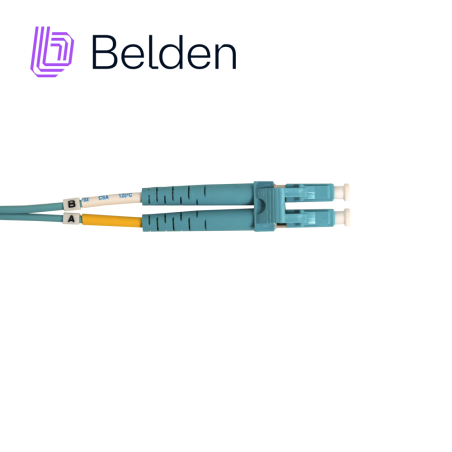 Jumper de fibra óptica OM3 LC Duplex LC Duplex 3 m BELDEN FP3LDLD003M