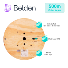 Cable de fibra óptica multimodo interior 12 hilos OM3 multimodo BELDEN FI3D012R9