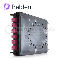 Cassette ECX para fibra óptica 6 puertos 12 fibras LC duplex BELDEN FC4X06LDFS