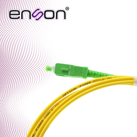 Jumper de fibra óptica Tipo de fibra Monomodo Conectores SC/APC SC/APC Longitud 2 metros ENSON ENS-JUMPSCS