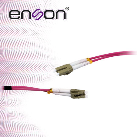 Jumper fibra multimodo OM4 LC duplex 90 cm ENSON ENS-JUMP090MM4
