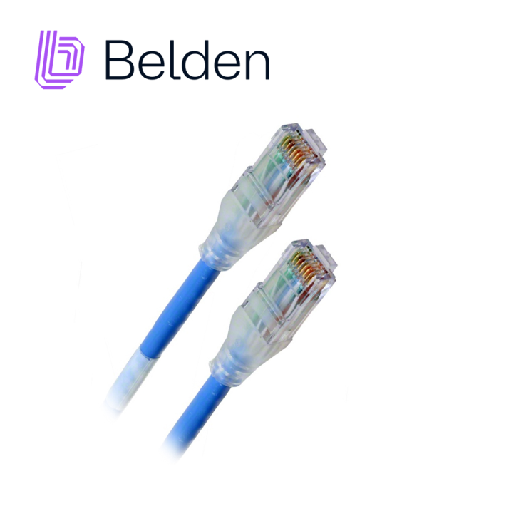PATCH CORD DIAMETRO REDUCIDO UTP CAT6A BELDEN CAD1106010 / INTERIOR / AZUL / 4 PARES / 28 AWG / FORRO PVC / CMR / 10 PIES 3 METR