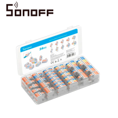 Conectores de empalme rápido kit de 54 conectores empalme rápido diseño tipo palanca SONOFF D1-2