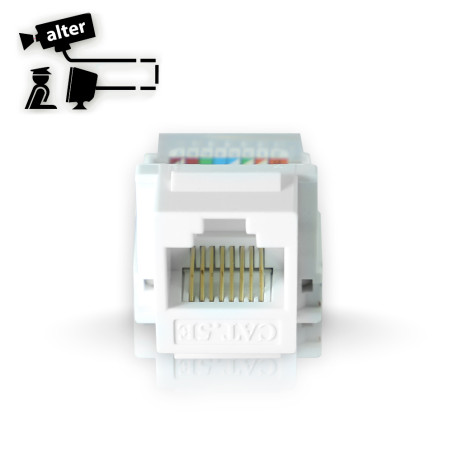 Conector Jack RJ45 CAT5E armado sin pinzas 8 pines ALTER JACK-CAT5E S/PINZAS