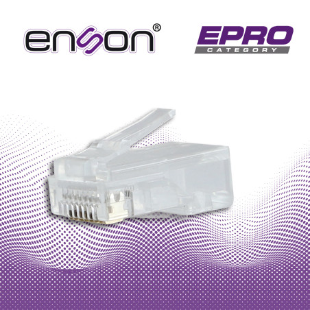 Plugs RJ45 para cable UTP Cat6 para cable UTP Cat6 sistema Passtru bote de 50 pzs ENSON EPRO-PLUG6-50