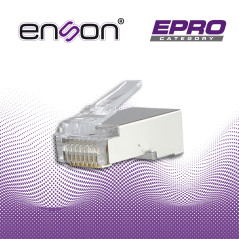 Plugs RJ45 pass-thru blindado para cable UTP Cat5E ENSON EPRO-SPLUG5E-50
