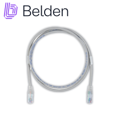 PATCH CORD DIAMETRO REDUCIDO UTP CAT6+ BELDEN C6D1108004 / INTERIOR / GRIS / 4 PARES / 28 AWG / FORRO PVC / CMR / 4 PIES 1.2 MET