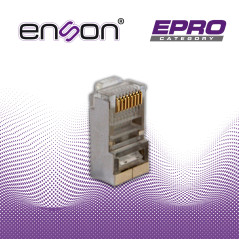 Conector plug RJ-45 blindado categoría 5e Categoría 5e Conductores calibre 24 AWG Blindado ENSON ENS-SRJ45-CAT5E
