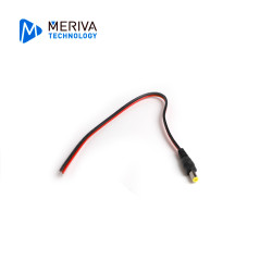Conector pigtail de alimentación DC macho para CCTV Pigtail extra largo Conector macho 2.1 x MERIVA TECHNOLOGY PIGTAIL C-MACHO