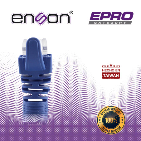 Bota para cable UTP cubierta protectora para conector RJ45 para conectores macho RJ45 compatible con ENSON EPRO-BOOT-BL AZUL