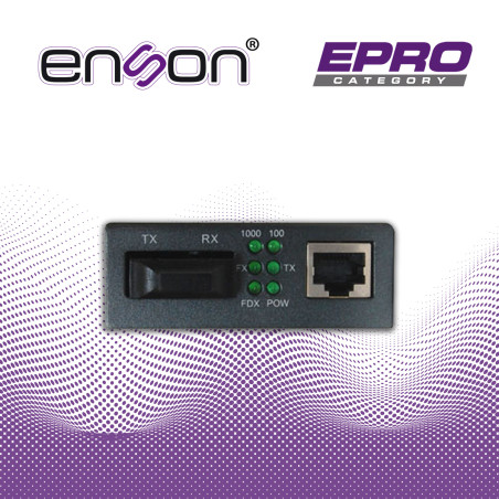 Convertidor de medios cobre a fibra 1000 Mbps fibra multimodo conector SC ENSON ENS-MC100SC