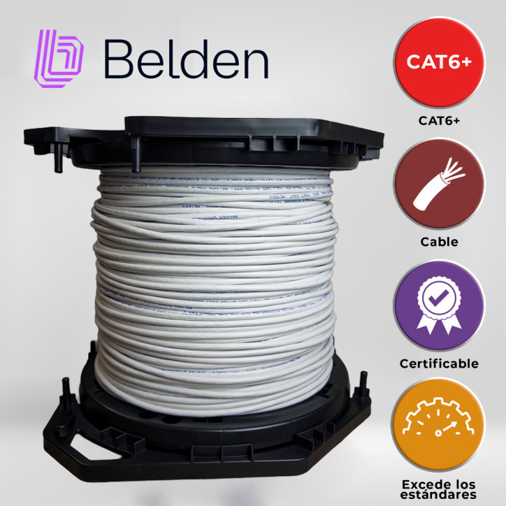 Cable UTP categoría 6 350 Mhz 23 AWG 4 PARES BELDEN 2412 009A1000 Cable UTP categoría 6 350 Mhz 23 AWG 4 PARES BELDEN 2412 009A1000