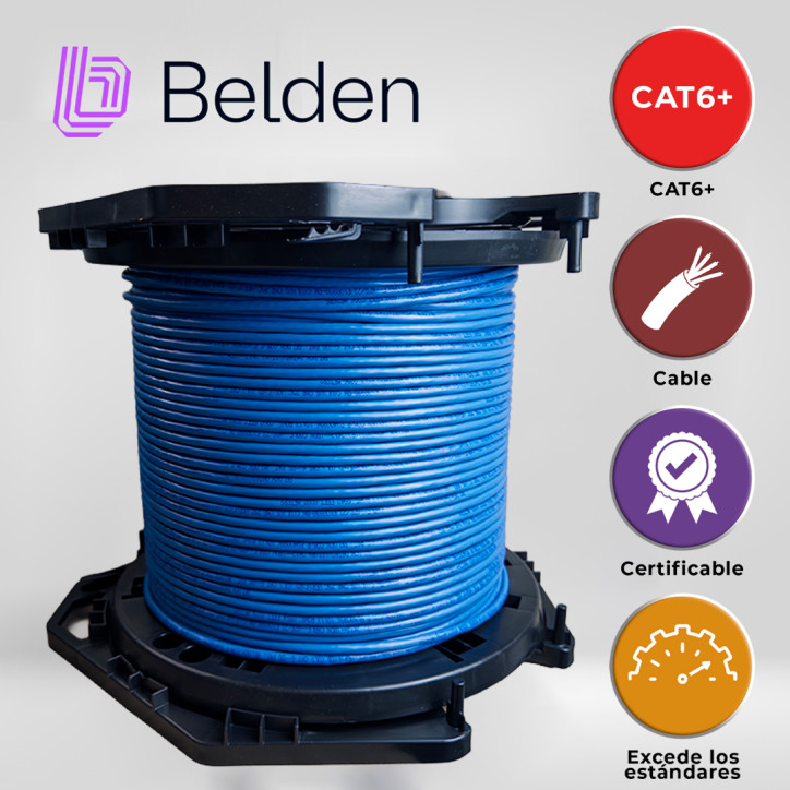 Cable UTP CAT6 350 MHz 4 pares 23 AWG BELDEN 2412 006A1000