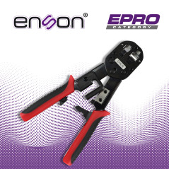 Pinza ponchadora para plugs RJ45 cortador y pelacables incorporados alto apalancamiento ENSON EPRO-PLUGTOOL