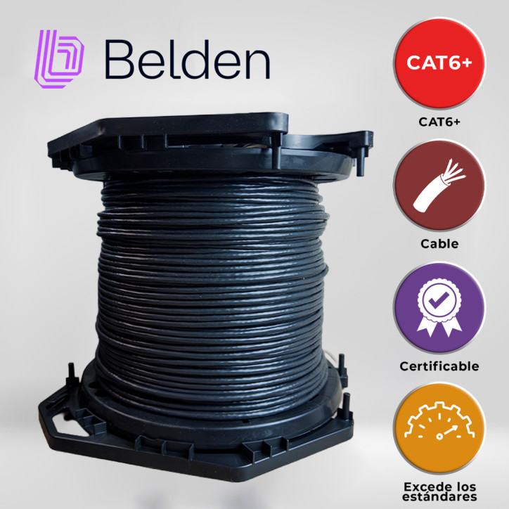 Cable UTP Cat6 Category 6 350 MHz 4 pares BELDEN 2412 010A1000